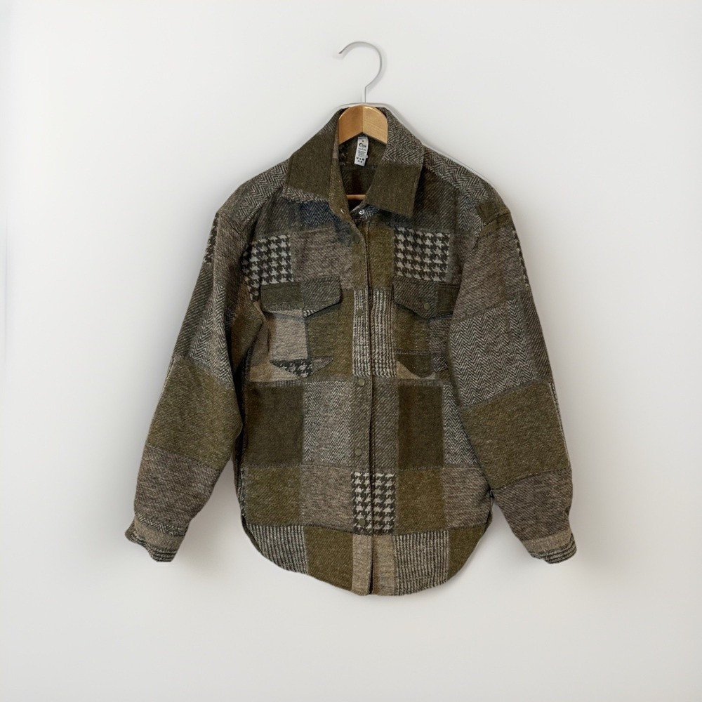 Zyia Everywhere Shacket‎ Jacket M Patchwork Plaid… - image 1